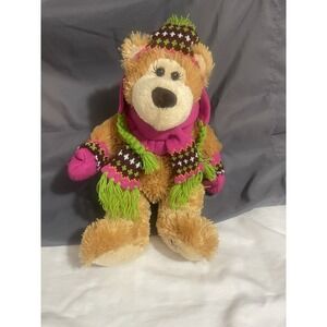 2008 Mary Myers bear with winter hat and scarf In Excellent Condition